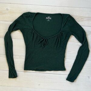 Hollister baby doll top. Green. Size M